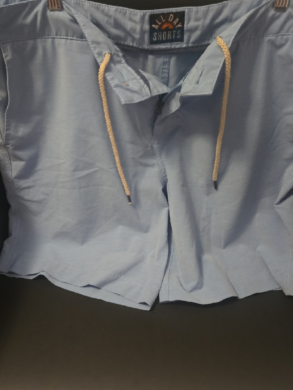 Faherty Light Blue Drawstring Athletic Shorts - Picture 3 of 8